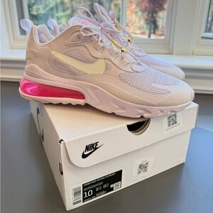 NEW NIKE AIR MAX 270 REACT VIOLET PINK YELLOW WOMENS 10 CZ0374 500 RARE SOLD OUT